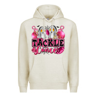 Oatmeal Heather tackle cancer with ghosts playing football Premium Hoodie - LillyAllenDesigns
