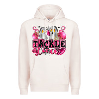 Tackle Cancer With Ghosts Playing Football Premium Hoodie | Teevron