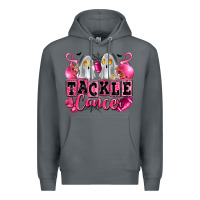 Rock tackle cancer with ghosts playing football Premium Hoodie - LillyAllenDesigns