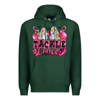 Sports Green tackle cancer with ghosts playing football Premium Hoodie - LillyAllenDesigns