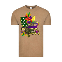 Vintage Coffee louisiana map american flag mardi gras Vintage Tee - CowGirlArtShop