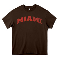 Chocolate Brown Miami Ohio Classic Athletic Sports Distressed Heavy Core Tee - trangStudio