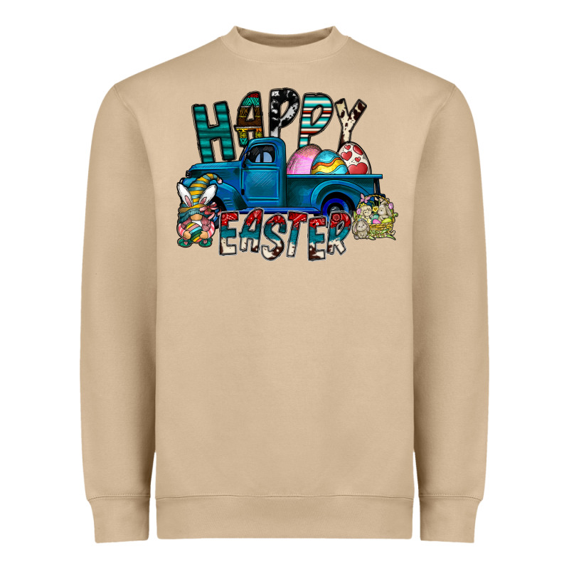 Happy Easter  Truck Heavyweight Sweatshirt by CowhideDigitalArt | Teevron