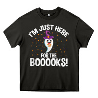 Asphalt teacher halloween bookworm just here for the boooks ghost tank top Heavy Core Tee - trangStudio