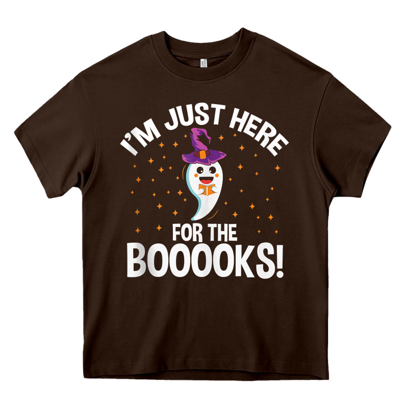 Teacher Halloween Bookworm Just Here For The Boooks Ghost Tank Top Heavy Core Tee by trangStudio | Teevron