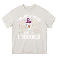 Cream teacher halloween bookworm just here for the boooks ghost tank top Heavy Core Tee - trangStudio