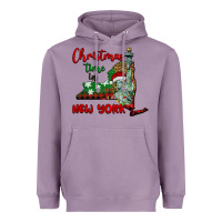 Lavender christmas time in new york Heavyweight Hoodie - BarkalooDesign