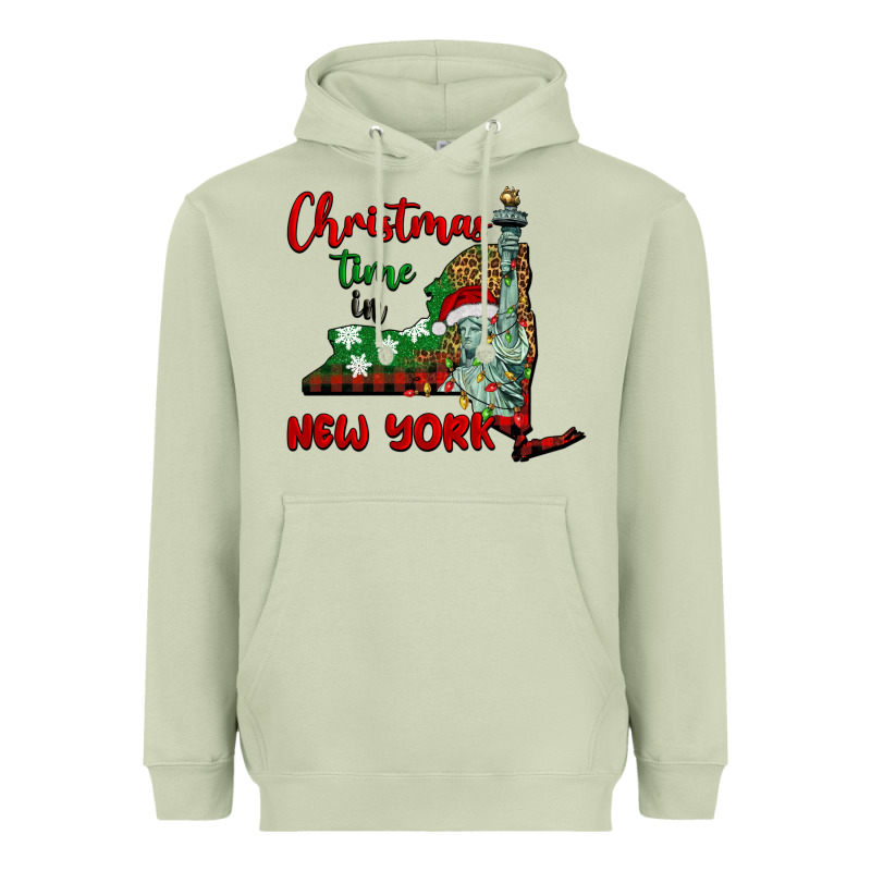 Christmas Time In New York Heavyweight Hoodie by BarkalooDesign | Teevron
