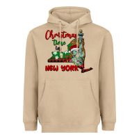 Mushroom christmas time in new york Heavyweight Hoodie - BarkalooDesign