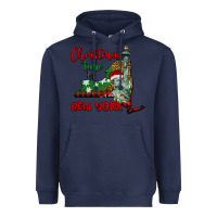Navy christmas time in new york Heavyweight Hoodie - BarkalooDesign