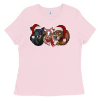 Bubblegum Pink christmas heifers Ladies Tee - RanaPortraitStore