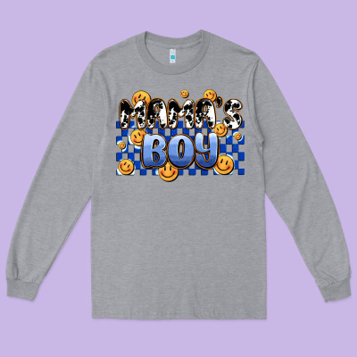 Mama's Boy Olivia Long Sleeve Tee Designed By Oliviacreatesart