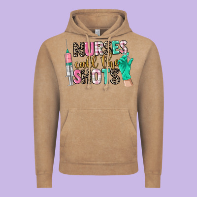 Nurses Call The Shots Vintage Hoodie Designed By Cowgirlartshop