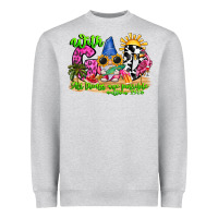 Heather Grey with god all things are possible summer Heavyweight Sweatshirt - CowhideDigitalArt