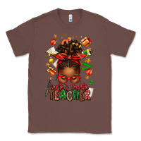 Chestnut santa's favorite teacher afro messy bun Classic Tee - texasbilliewilder