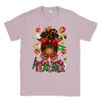 Lilac santa's favorite teacher afro messy bun Classic Tee - texasbilliewilder