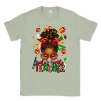 Matcha santa's favorite teacher afro messy bun Classic Tee - texasbilliewilder
