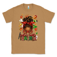 Toasted Coconut santa's favorite teacher afro messy bun Classic Tee - texasbilliewilder