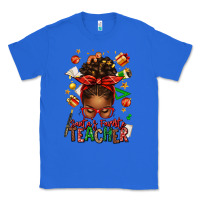 True Royal santa's favorite teacher afro messy bun Classic Tee - texasbilliewilder