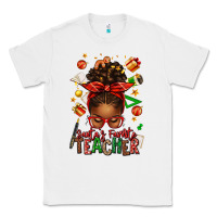 White santa's favorite teacher afro messy bun Classic Tee - texasbilliewilder