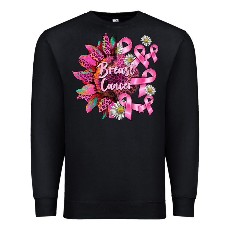 Breast Cancer Sunflower Premium Sweatshirt by BarkalooDesign | Teevron