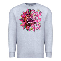 Heather Grey breast cancer sunflower Premium Sweatshirt - BarkalooDesign