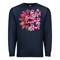 Navy breast cancer sunflower Premium Sweatshirt - BarkalooDesign