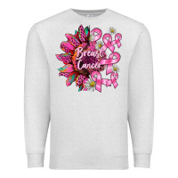 Oatmeal Heather breast cancer sunflower Premium Sweatshirt - BarkalooDesign