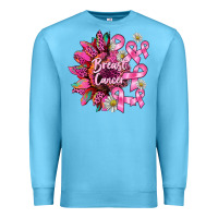 Ocean Blue breast cancer sunflower Premium Sweatshirt - BarkalooDesign