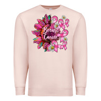 Pale Pink breast cancer sunflower Premium Sweatshirt - BarkalooDesign