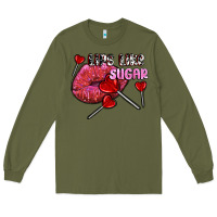 Army Green lips like sugar olivia Long Sleeve Tee - OliviaCreatesArt