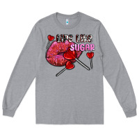 Heather Grey lips like sugar olivia Long Sleeve Tee - OliviaCreatesArt