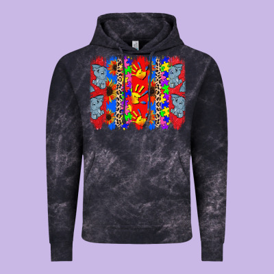 Autism Brushstrokes Vintage Hoodie Designed By Cowgirlartshop