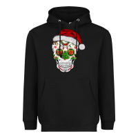 Black sugar skull  christmas Heavyweight Hoodie - BarkalooDesign