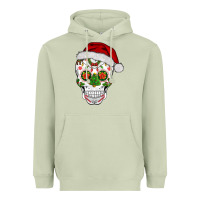 Matcha sugar skull  christmas Heavyweight Hoodie - BarkalooDesign