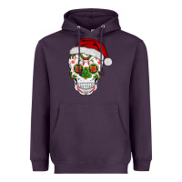 Plum sugar skull  christmas Heavyweight Hoodie - BarkalooDesign
