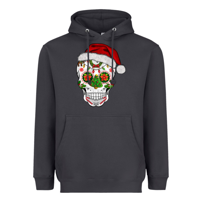Sugar Skull  Christmas Heavyweight Hoodie by BarkalooDesign | Teevron
