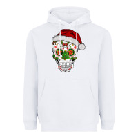 White sugar skull  christmas Heavyweight Hoodie - BarkalooDesign