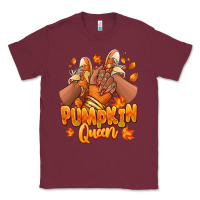Burgundy Pumpkin queen Fall black girl sneakers Classic Tee - RanaPortraitStore