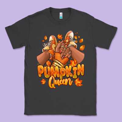 Pumpkin Queen Fall Black Girl Sneakers Classic Tee Designed By Ranaportraitstore