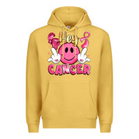 Antique Gold hey cancer with middle fingers Premium Hoodie - LillyAllenDesigns