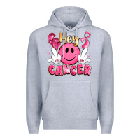Heather Grey hey cancer with middle fingers Premium Hoodie - LillyAllenDesigns