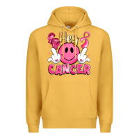 Mustard hey cancer with middle fingers Premium Hoodie - LillyAllenDesigns