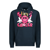 Navy hey cancer with middle fingers Premium Hoodie - LillyAllenDesigns