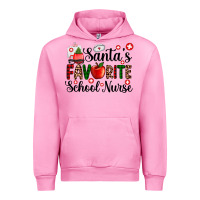 Fuchsia Pink santa's favorite  school nurse Urban Hoodie - AdoDesignShop