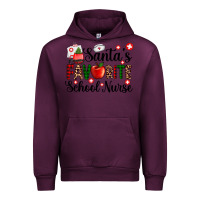 Mauve Wine santa's favorite  school nurse Urban Hoodie - AdoDesignShop