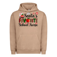 Pigment Burro santa's favorite  school nurse Urban Hoodie - AdoDesignShop
