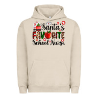 Pigment French Oak santa's favorite  school nurse Urban Hoodie - AdoDesignShop