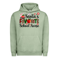 Pigment Oil Green santa's favorite  school nurse Urban Hoodie - AdoDesignShop