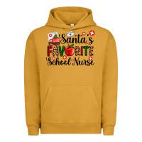 Pigment Peanut Butter santa's favorite  school nurse Urban Hoodie - AdoDesignShop